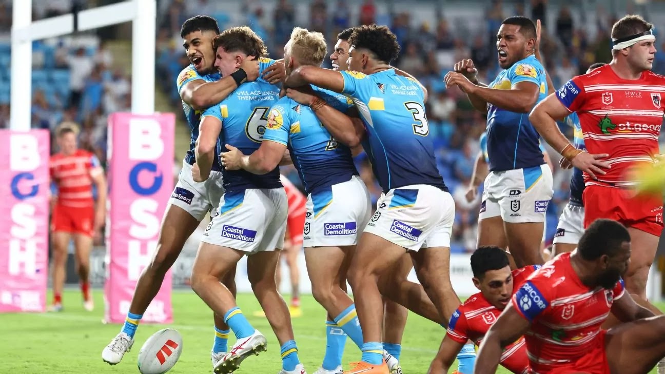Titans Secure Late Victory Against Dragons in NRL Round 6