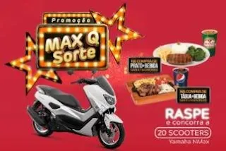 Cadastrar Promoção Griletto 2019 MAX Q Sorte 20 Scooters Yamaha NMax Raspadinha