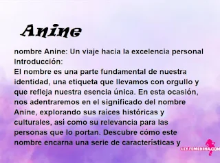 significado del nombre Anine