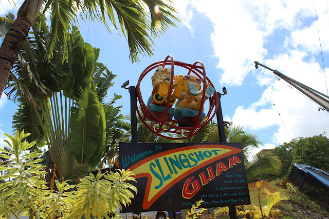 One of the attractions in Lower Tumon Guam where you are literally shot up using super large slingshot