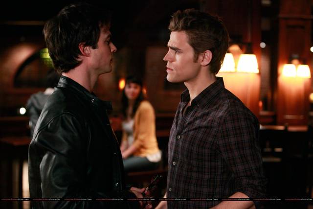 vampire diaries damon and stefan. hot damon amp; elena vampire