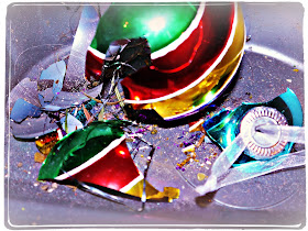 smashed bauble, christmas