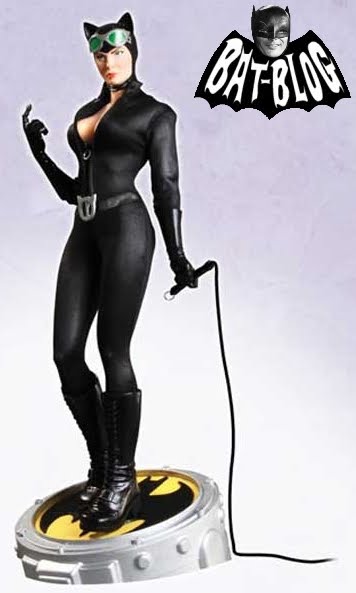 Catwoman's costume is tailored and detailed while various 