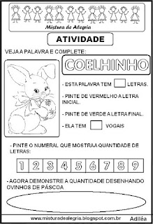 atividades educativas,símbolos da páscoa