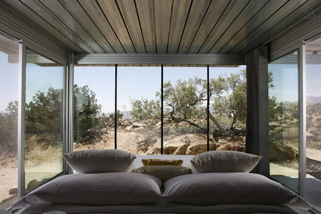 We'll be sharing our "Best of Airbnb" over the next few months. First up, is this off-grid house in Pioneertown, California. Named as one of the Best Homes in America, by Dwell, it's stunning on the inside and has staggering views out across the cactus-filled desert. Located just near Joshua Tree National Park California