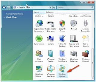Menonaktifkan windows automatic update di windows vista