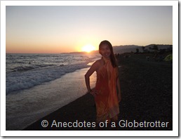 Pose during sunset