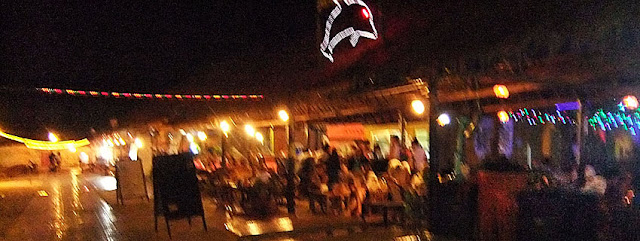 Sihanoukville beach at night