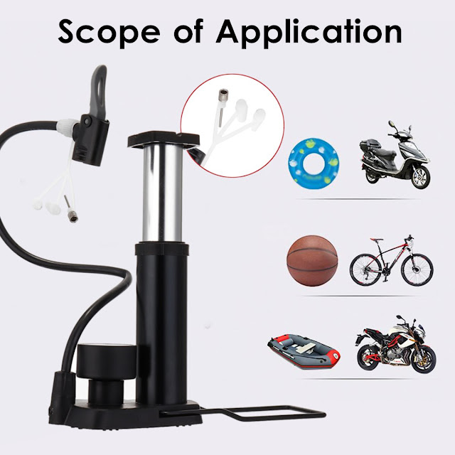 Portable Foot Pump Tire Tyre Air Inflator Universal Schrader Presta For Motorcycle Scooter Bicycle