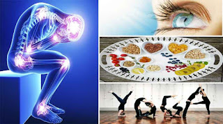 Fibromialgia, exposicion de la retina a la luz, comida saludable baja en gluten, Yoga