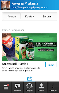 menghilangkan iklan di BBM Android