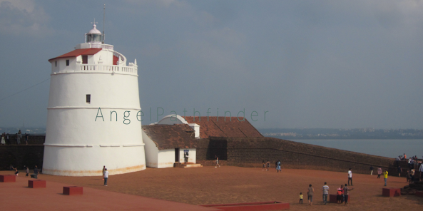 lighthouse on fort aguada, goa