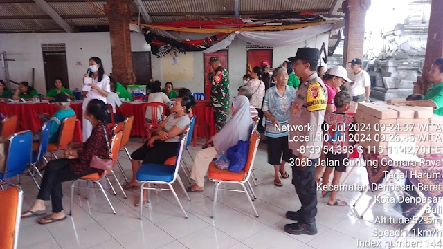 Bhabinkamtibmas Polsek Denbar Monitoring Pasar Murah dan Posyandu Didesa Binaan
