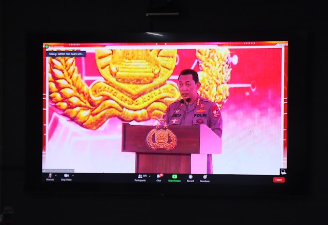 KAPOLDA ACEH IKUTI LAUNCHING APLIKASI SIM NASIONAL PRESISI VIRTUAL