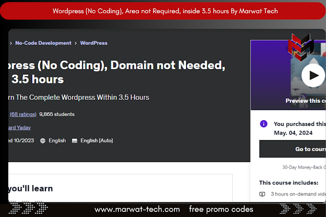 Wordpress (No Coding), Area not Required, inside 3.5 hours By Marwat Tech