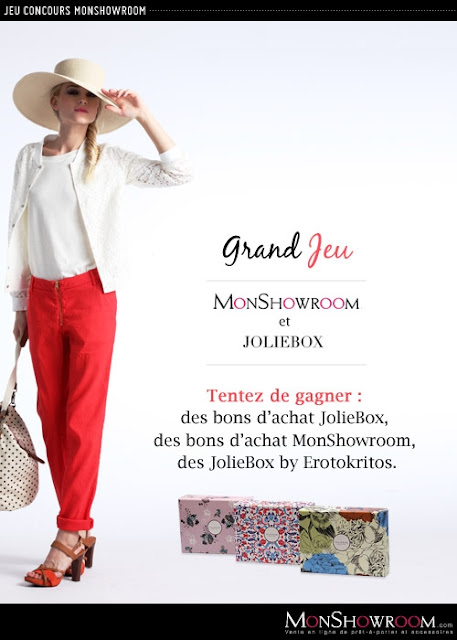 8 bons d’achat JolieBox + 8 JolieBox by Erotokritos + 8 bons d’achat MonShowroom