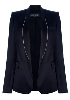 metallic trim jacket blazer