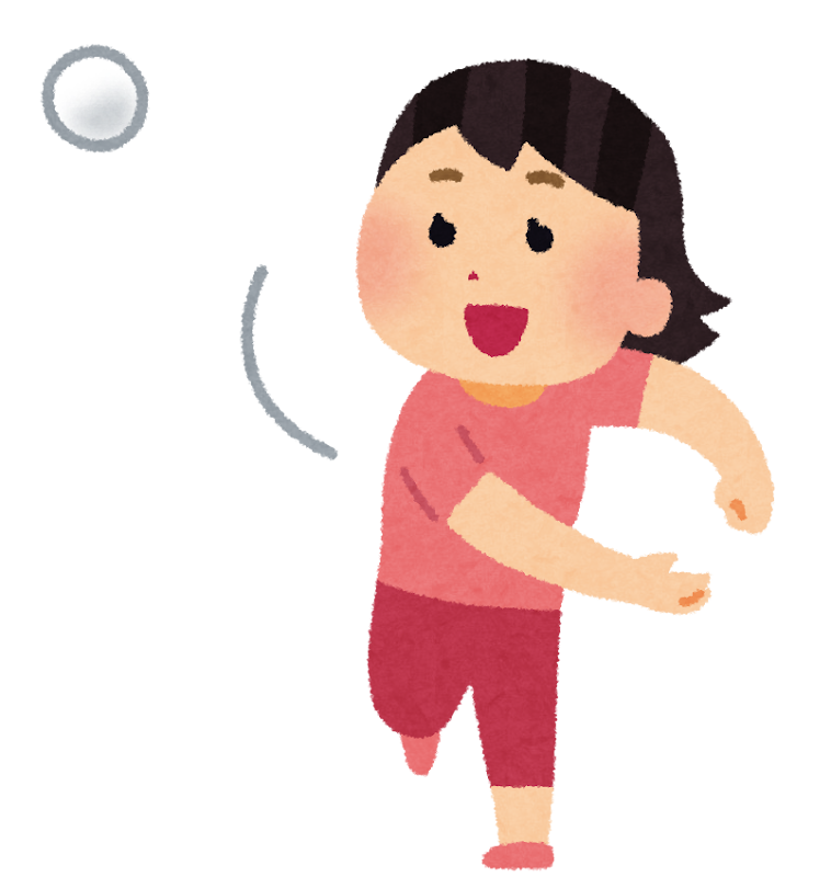 ボールを投げる女の子のイラスト かわいいフリー素材集 いらすとや ボールを投げる女の子のイラスト かわいいフリー素材集 いらすとや