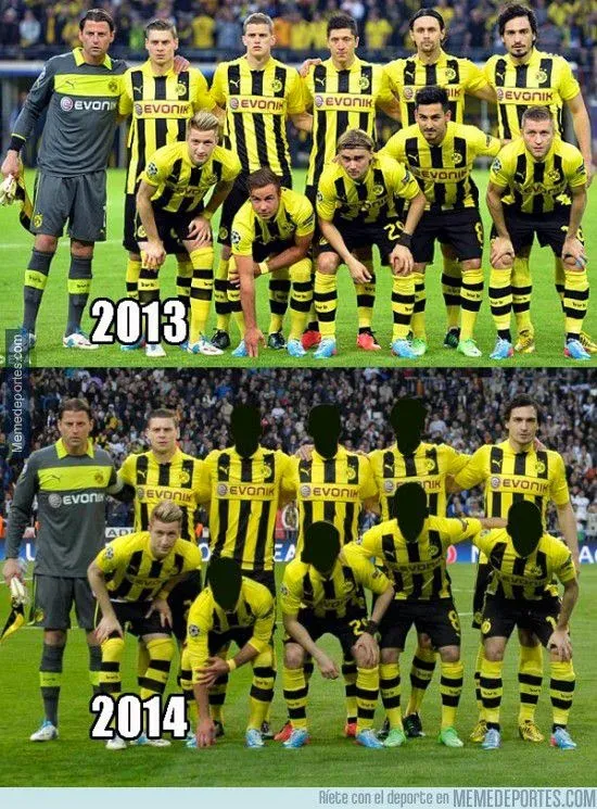 borussia dortmund team photo 2013 vs 2014