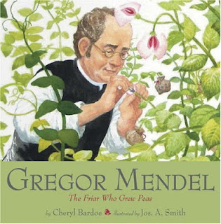 gregor mendel piselli genetica geni DNA piante mondo vegetale idillio vignetta cartoon fumetto ibridi