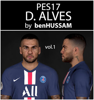 PES 2017 Faces Dani Alves by BenHussam