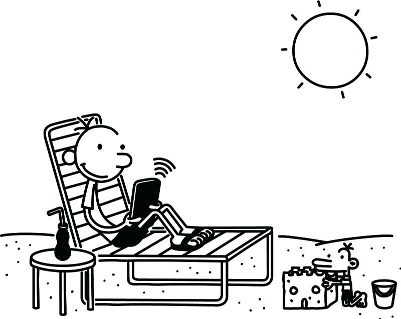 A Wimpy Kid On The Beach Coloring - Play Free Coloring Game Online