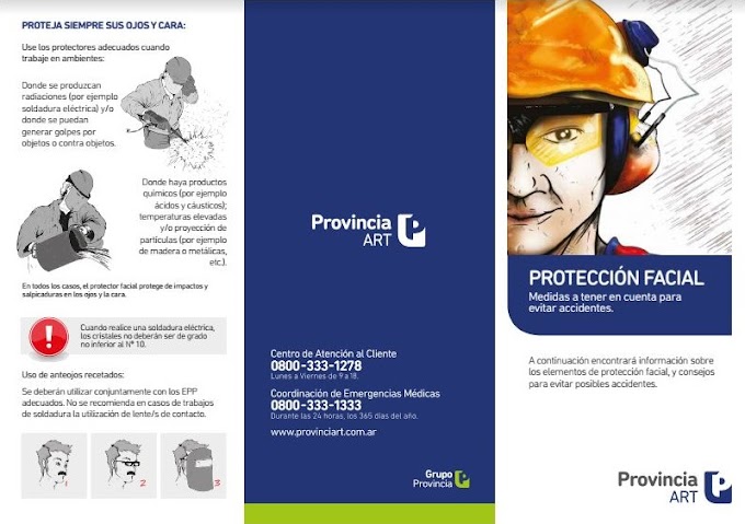 Triptico elementos de protección personal - protección facial