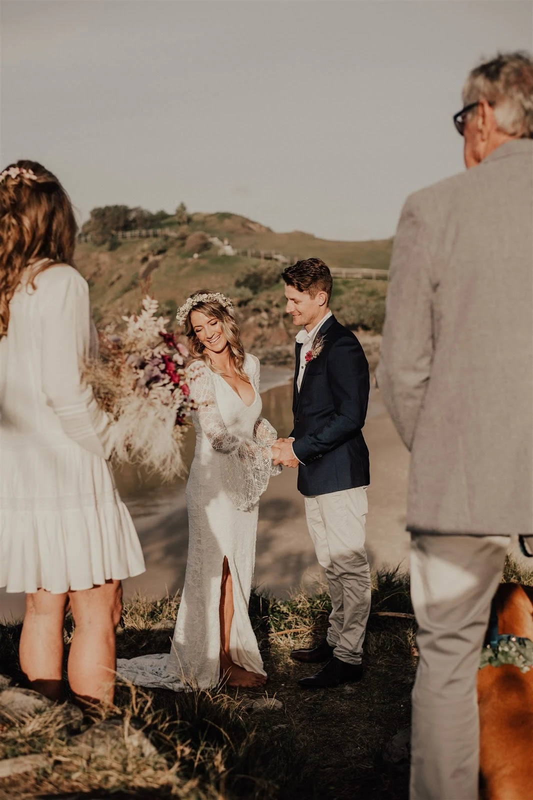 bird and boy photography beach wedding grace loves lace florals