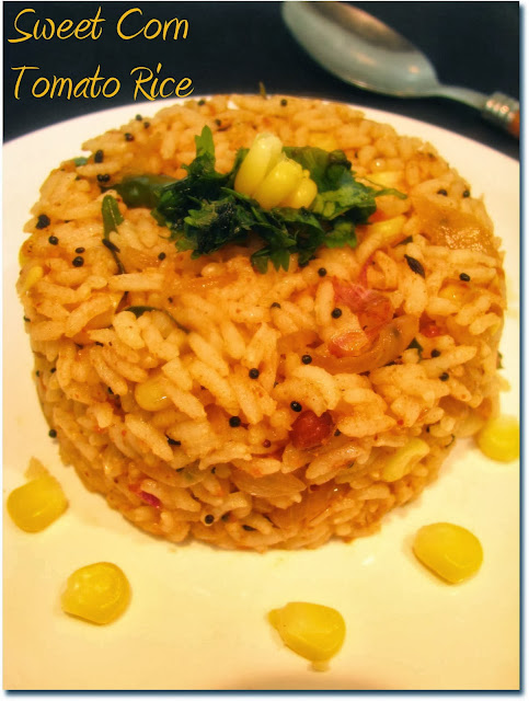 sweet corn tomato rice bath recipe