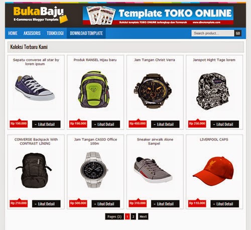 Template BukaBaju, Keren untuk toko online Blogger