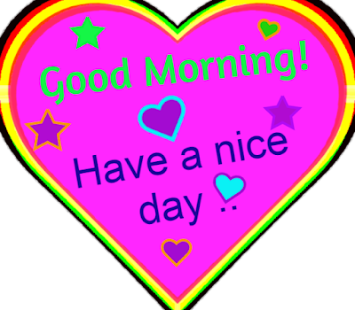 Good morning greeting images in heart shape