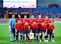 SELECCIÓN DE ESPAÑA SUB 20 - Temporada 2009-10 - Sergio Asenjo, Dani Parejo, Kike García, Laguardia y De Marcos; Oriol Romeu, Ander Herrera, Azpilicueta, Domínguez y Aarón Ñíguez - VENEZUELA Sub20 0, ESPAÑA Sub20 3 (Dani Parejo, Aarón Ñíguez y Ander Herrera) -01/10/2009 - Campeonato del Mundo Sub20 Egipto 2009, fase de grupos - El Cairo, Egipto, Al Salam Stadium