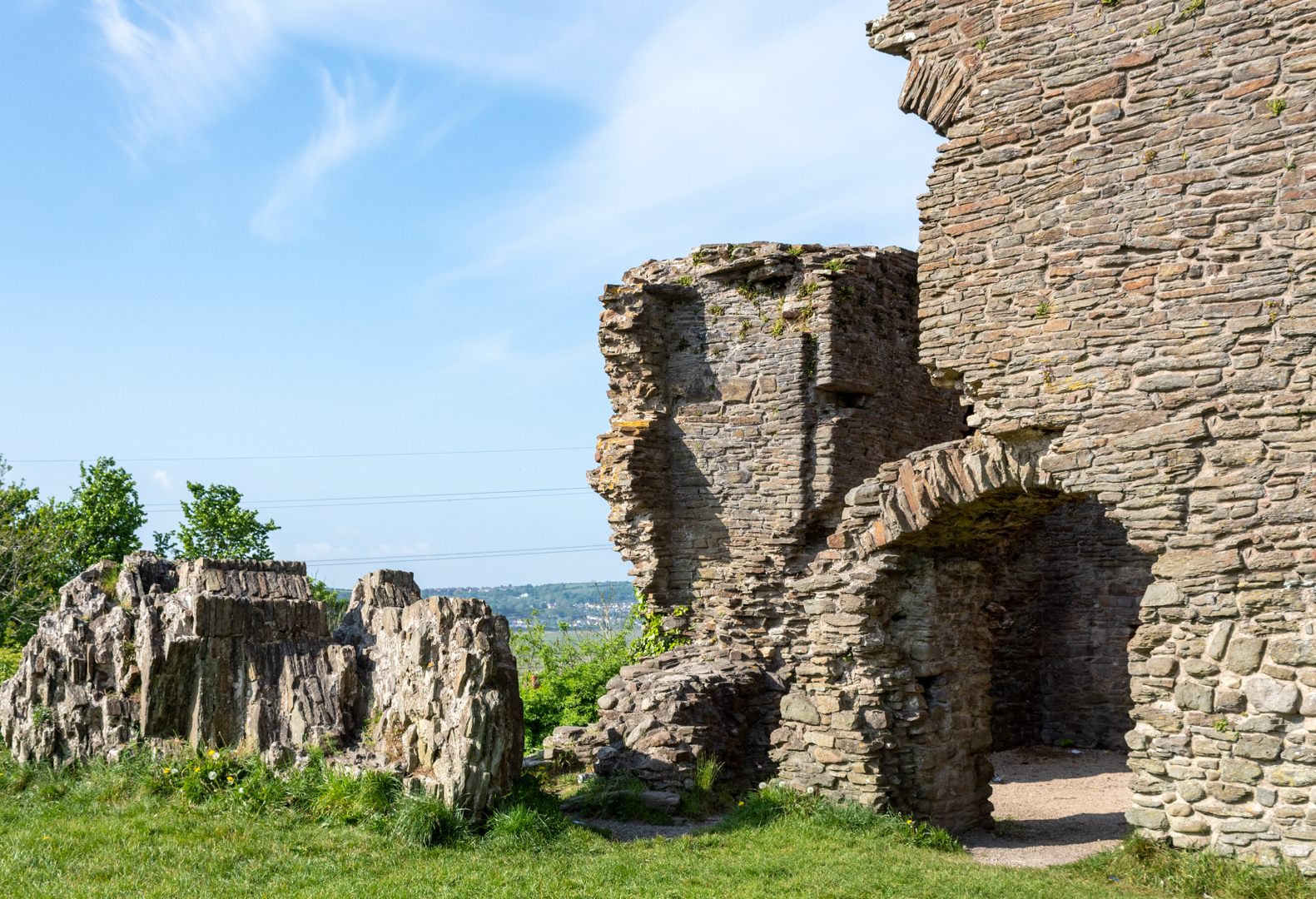 Lougher Castle  on the north of the gower coast