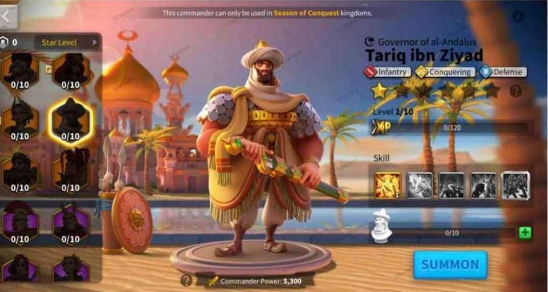 komandan tariq ibn ziyad rise of kingdoms