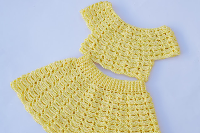 4  Crochet Imagen Falda a conjunto con blusa de verano a crochet Majovel Crochet facil sencillo bareta paso a paso DIY