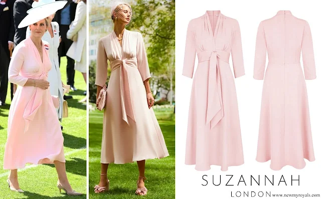 The Duchess of Edinburgh wore Suzannah London Fontaine Silk Crepe Dress in Paris Pink