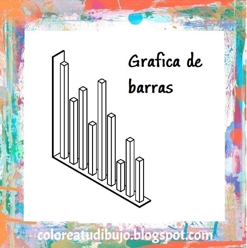 Grafica de barras 3D para colorear