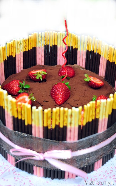 Pocky Chocolate Mousse Cake
