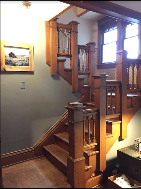 Sears craftsman newel and Sears colonial balustrade Sears Sherburne staircase