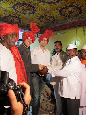 Indian wedding honored guests white people in turbans