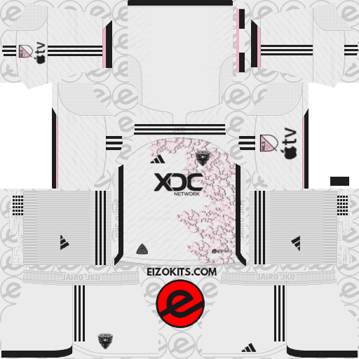 Kit Dream League Soccer 2023 DC United DLS Kits 2023-2024 Adidas (Away)