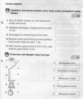 DUNIA SAINS DAN TEKNOLOGI: SOALAN SUBJEKTIF