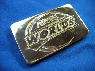 Worlds custom logo gold bar by jewelry designer Tony Payne