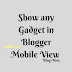 Add Widgets To Mobile View In Blogger