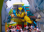 It didn't go as high but at the top it shot you down and was pretty fun. (xmen wolverine marvel comic book universal studios area park ride large )