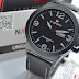 Jual jam tangan  Naviforce NF9060 black leather grey