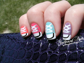 Kickin' Converse Shoes nail art