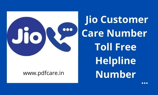 Jio Customer care no