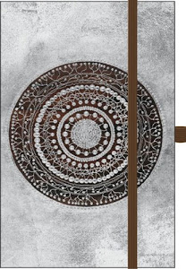 Premium Timer Small "Mandala - Silber" 2015: Buchkalender mit hochwertiger Folienveredelung und Prägung