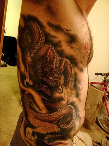 Chinese Dragon Tattoos Designs Front Back Body